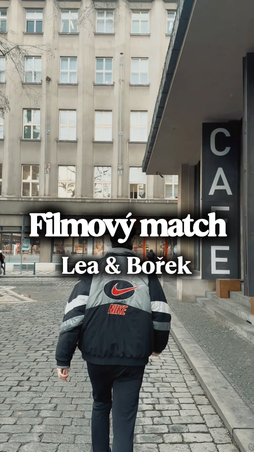 Bořek jde do kina Edison, nápis Filmový match: Lea a Bořek